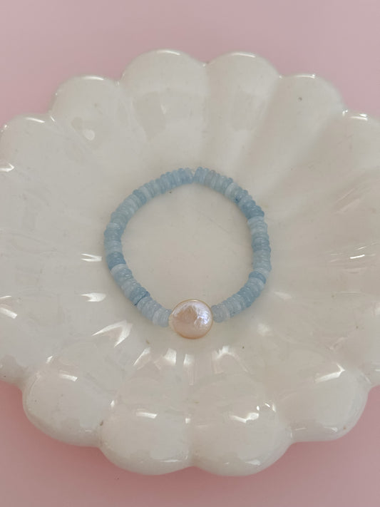 Light Blue Disk Bracelet