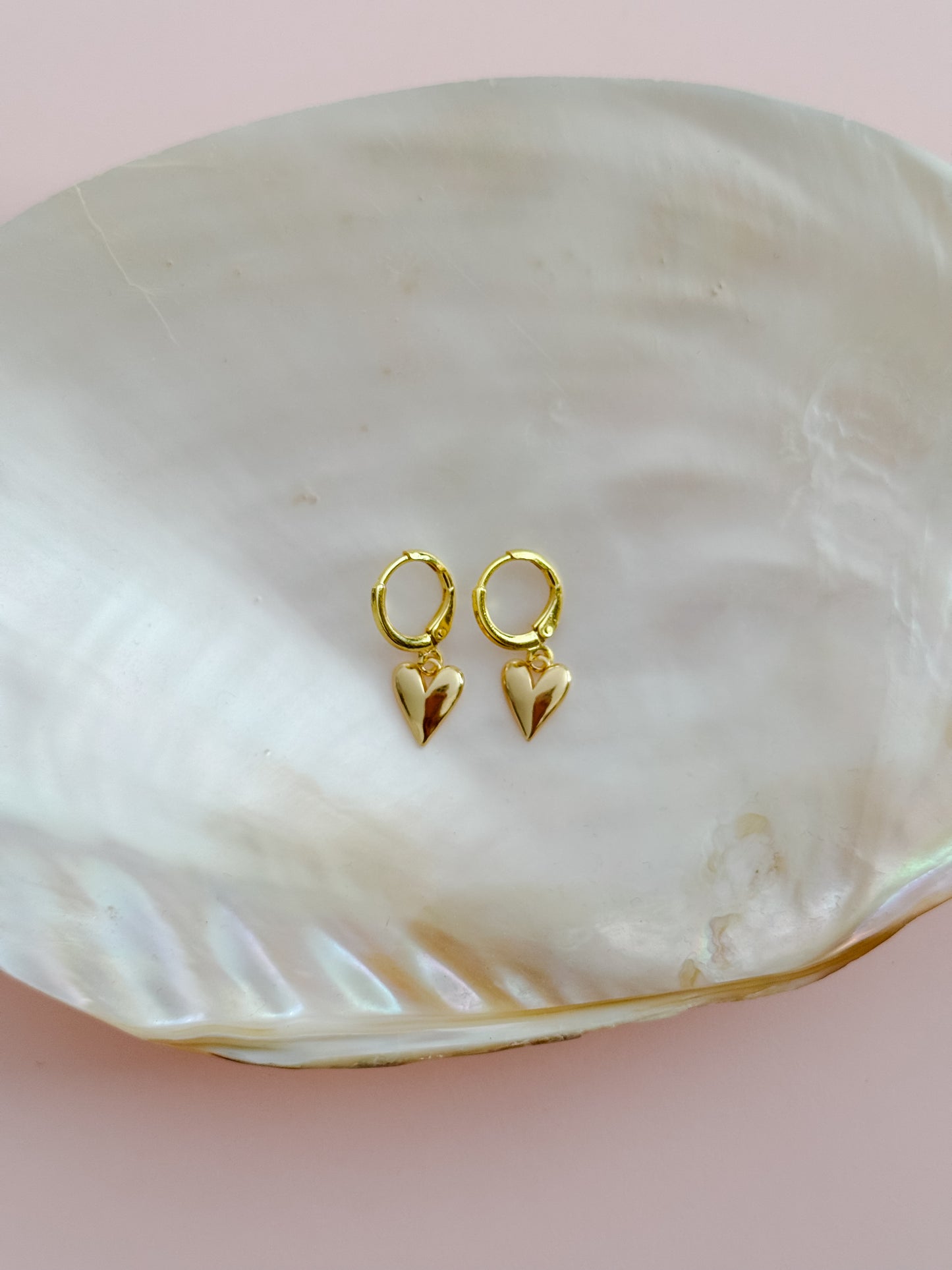 Gold Heart Earrings