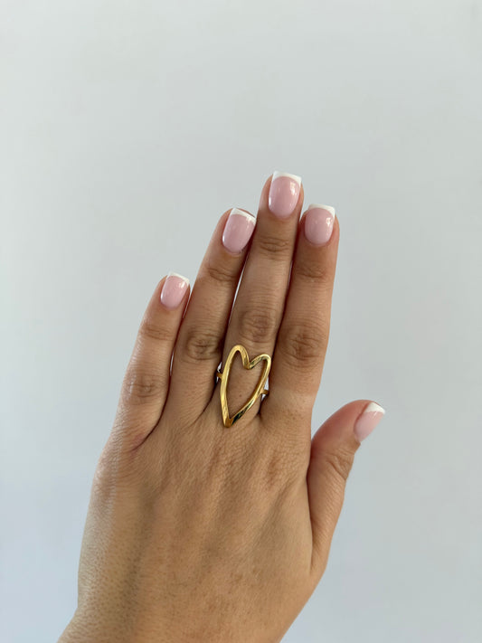 Stainless Steel Heart Ring