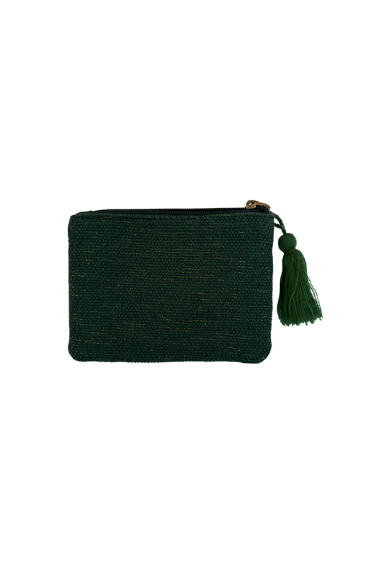 Teal Seashell Coin Pouch