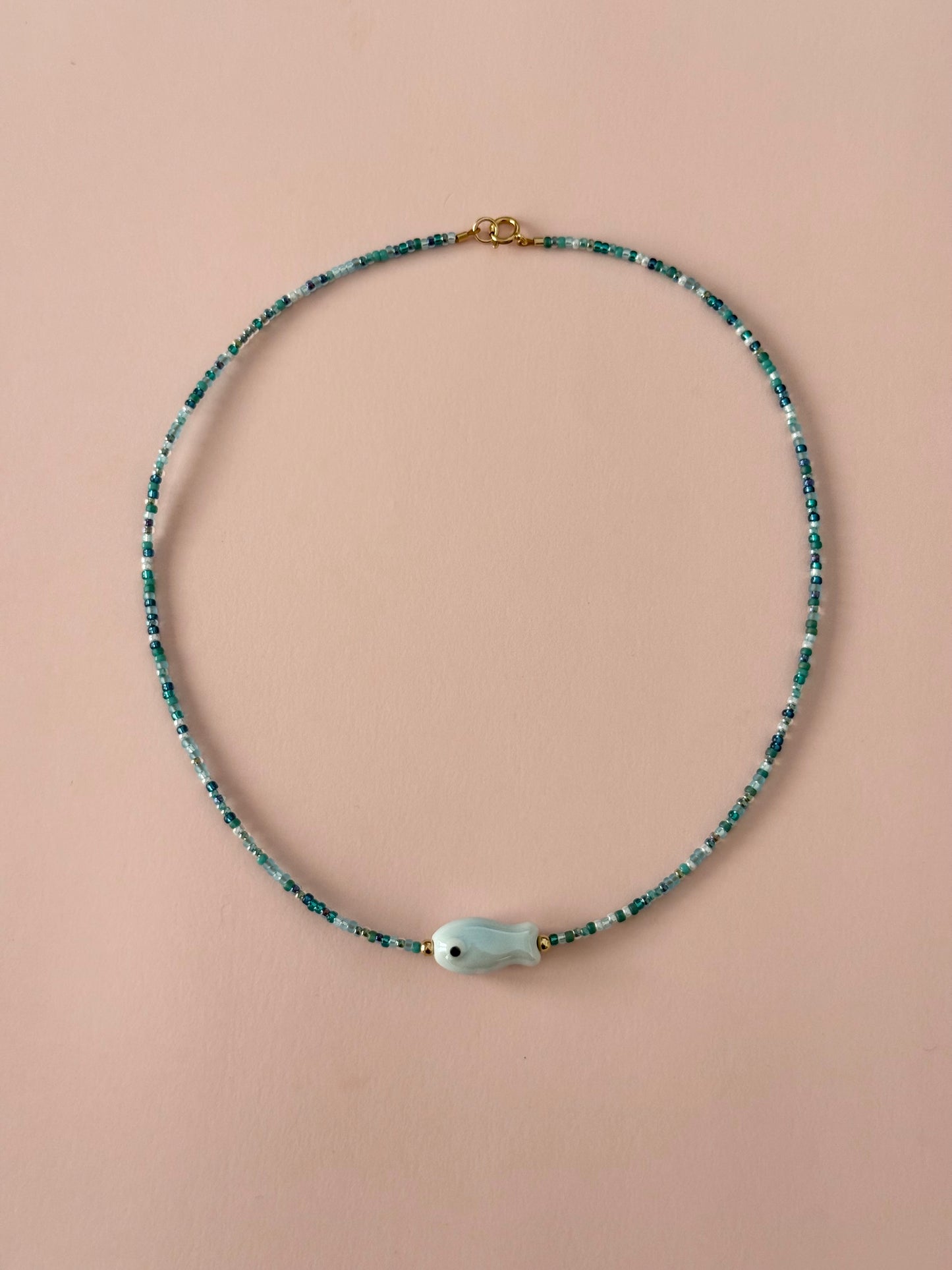 Light Blue Fish Necklace