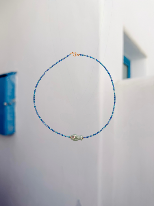 Teal Fish Necklace