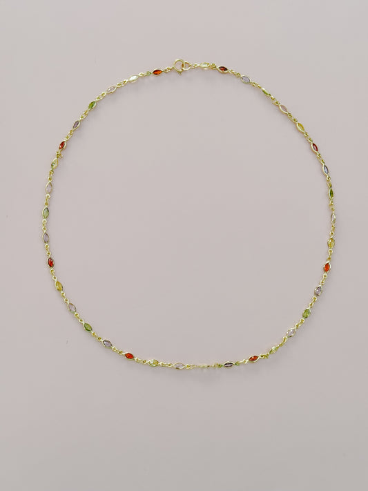 Tinsel Rhinestone Necklace