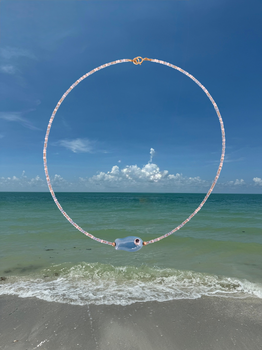 Sky Blue Fish Necklace