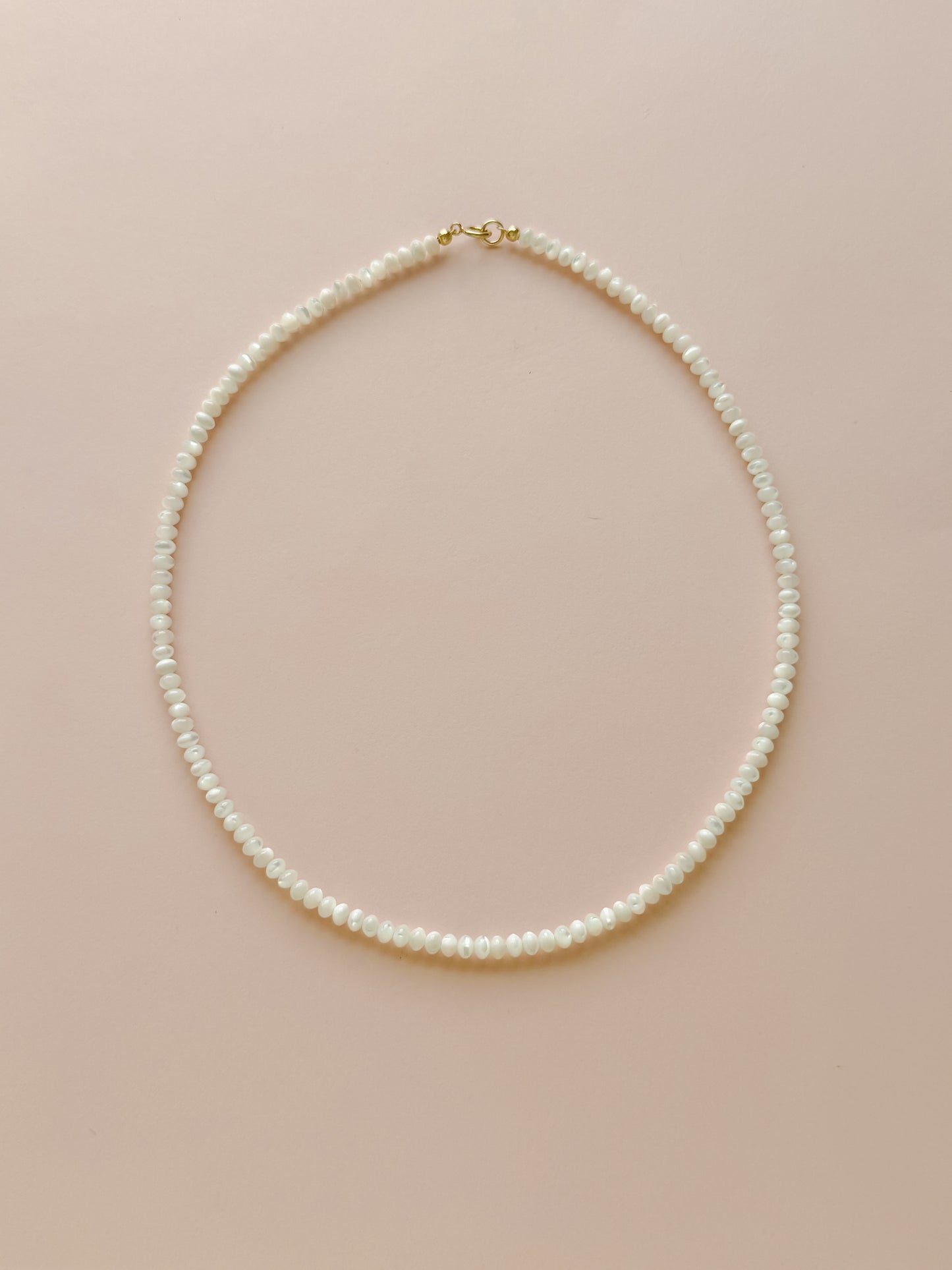 Mother of Pearl Disk Necklace