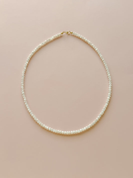 Mother of Pearl Disk Necklace