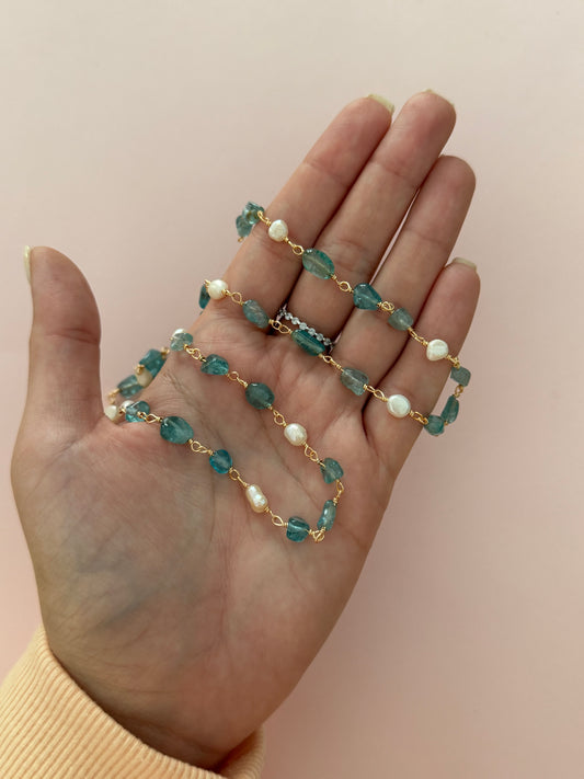 Lakeside Beaded Chain Necklace