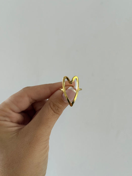 Stainless Steel Heart Ring