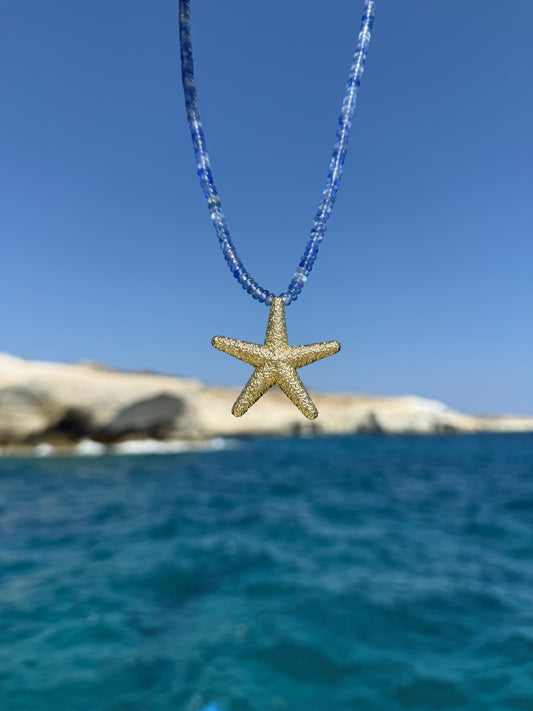 Blue Starfish Necklace