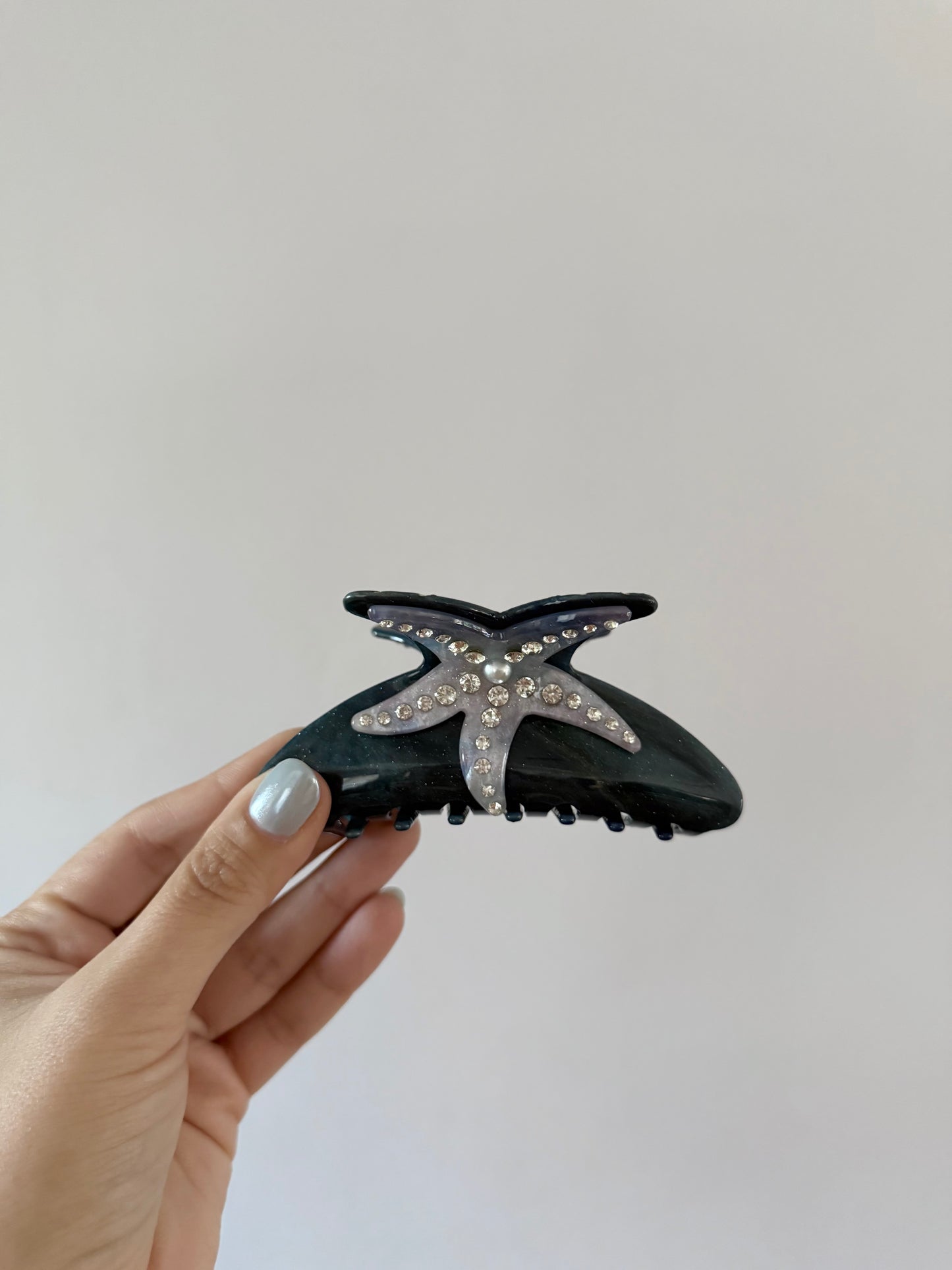 Dark Blue Starfish Hair Clip