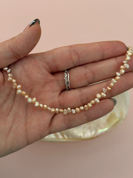 Tiny Pinky Pearl Necklace