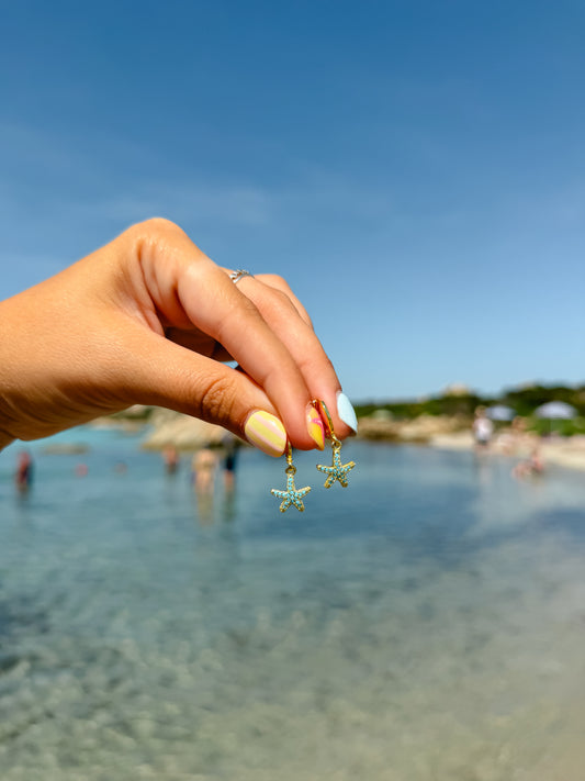 Turquoise Starfish Earrings