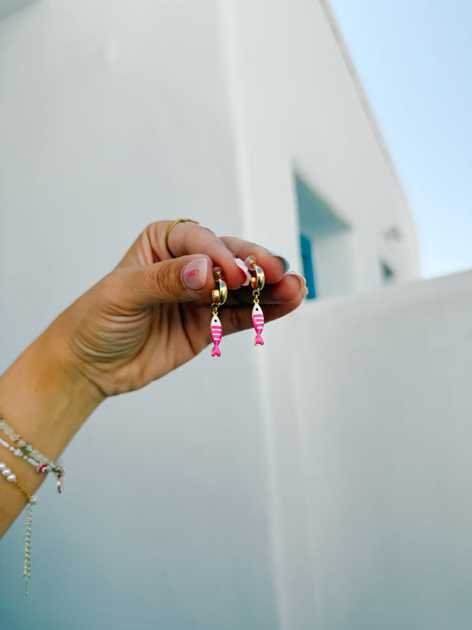 Magenta Sardine Earrings