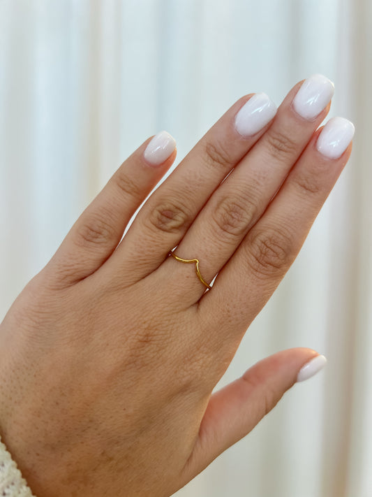 Chevron Gold Filled Ring