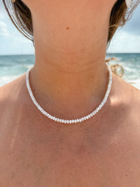 Mother of Pearl Disk Necklace