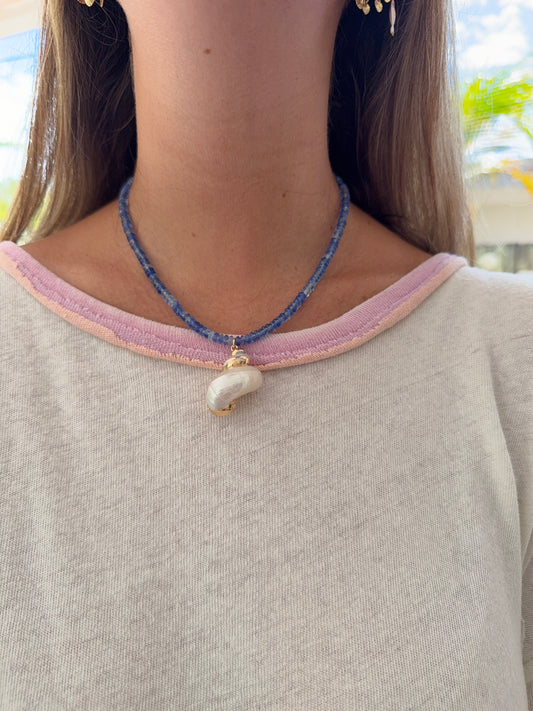 Turbo Shell Beaded Necklace