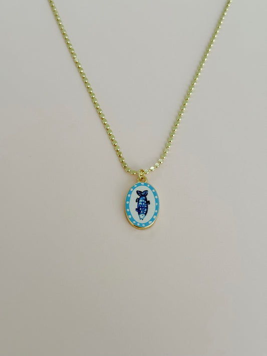 Blue Fish Necklace
