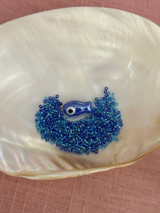Dark Blue Fish Necklace for Keli