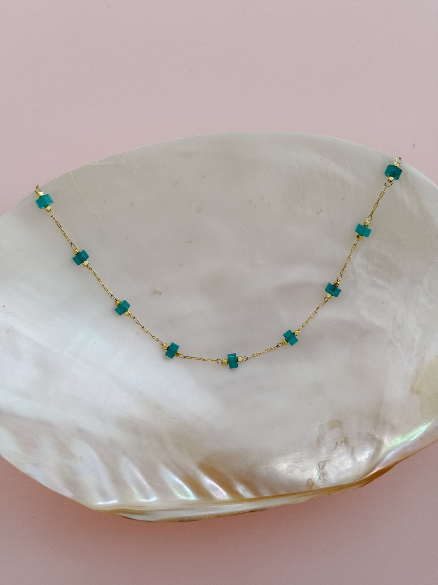 Teal Quartz Layering Necklace