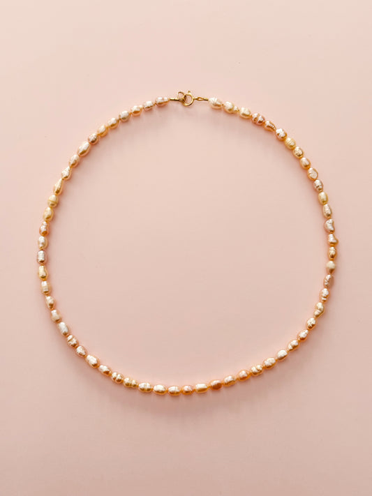 Pinky Pearl Necklace