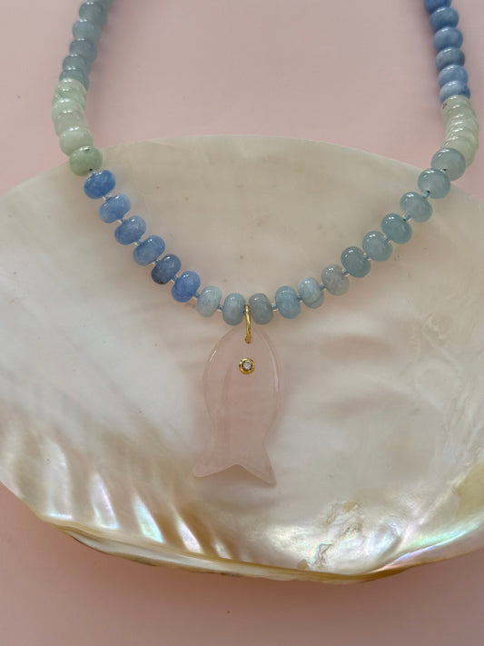 Ocean Blues Fish Necklace