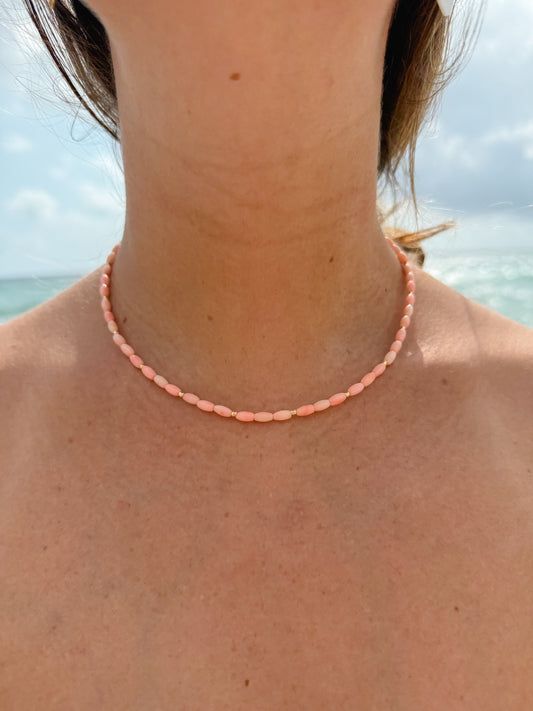 Coral Rice Necklace