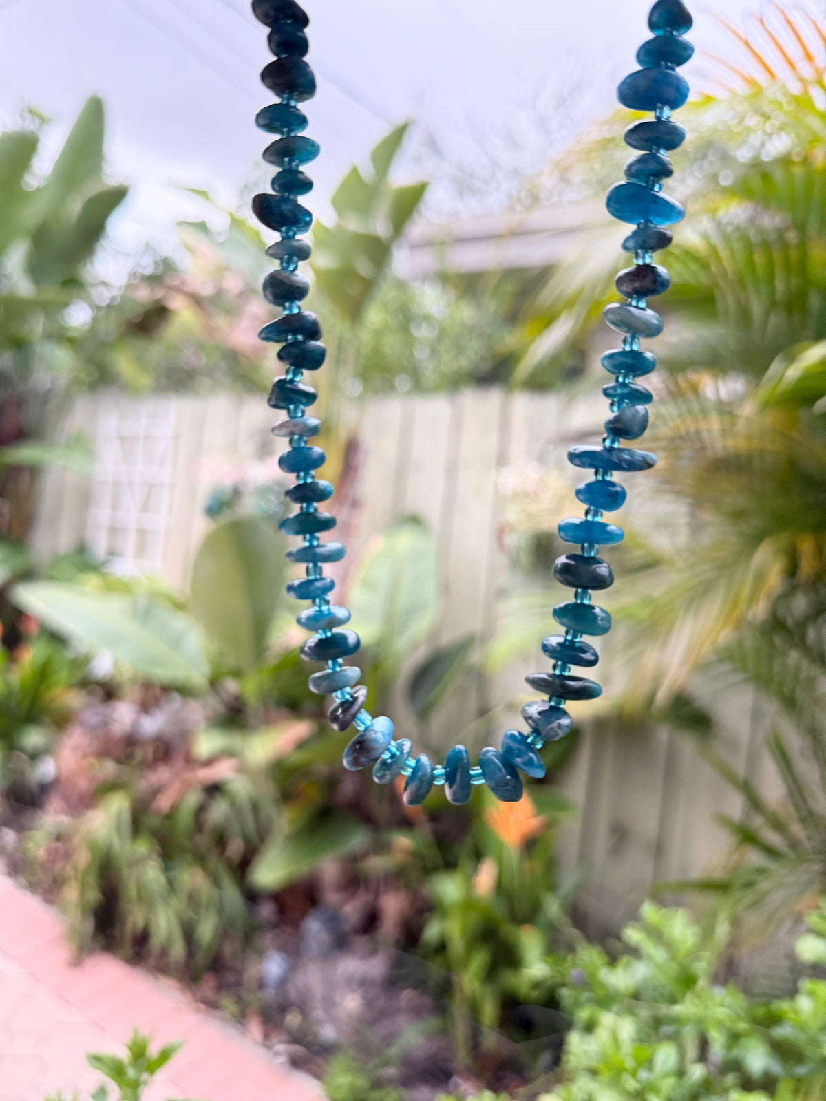 Dark Blue Pools of Venus Necklace
