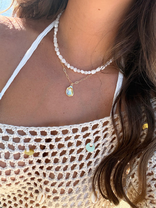 White Pebble Necklace