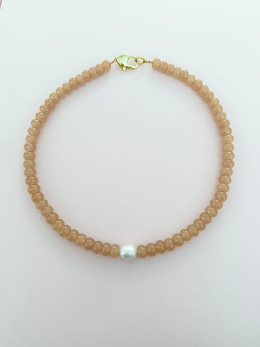 Sunstone Beaded Necklace