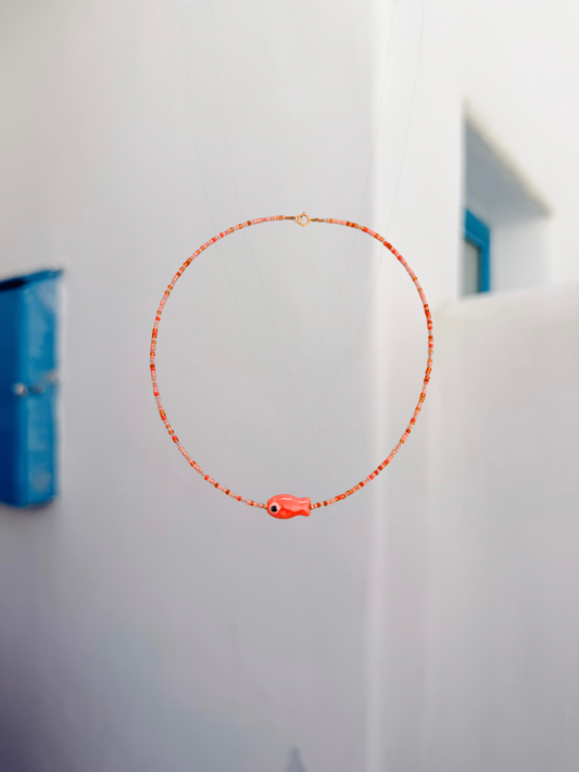 Orange Fish Necklace