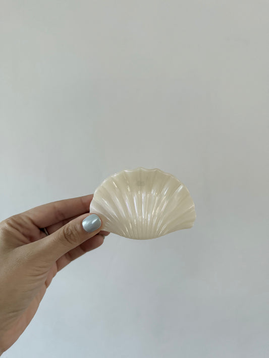 White Shell Claw Clip