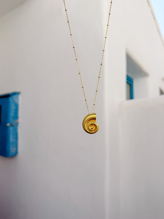 Gold Nautilus Shell Necklace