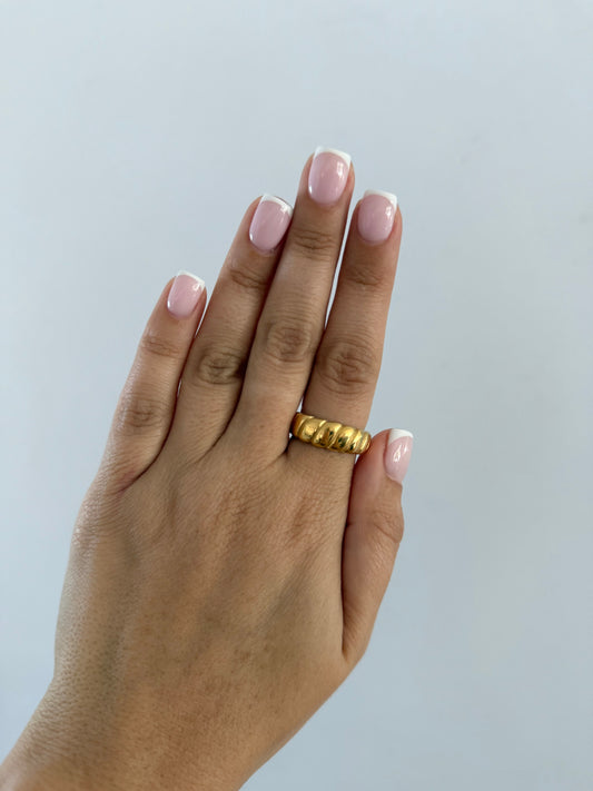 Stainless Steel Croissant Ring