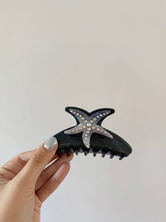 Dark Blue Starfish Hair Clip