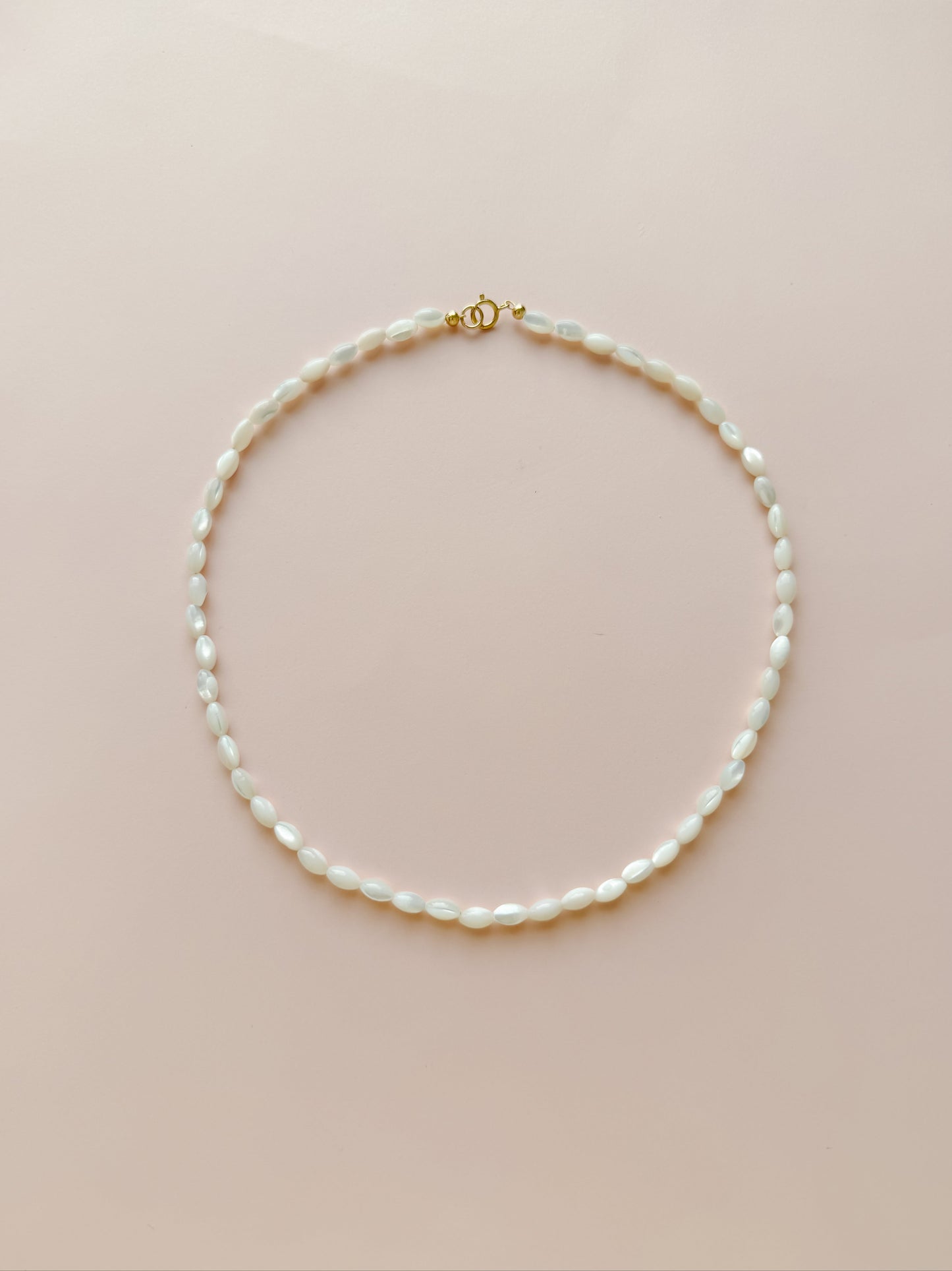 Mother of Pearl Rice Necklace