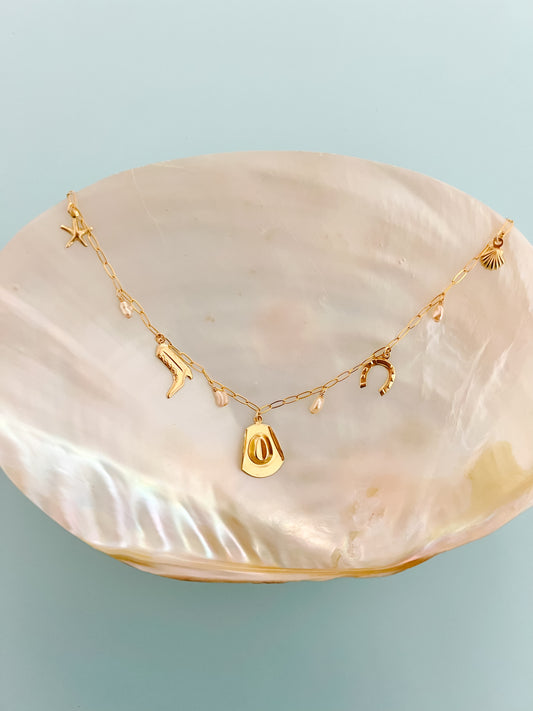 Coastal Cowgirl 2.0 Gold Filled Charm Necklace