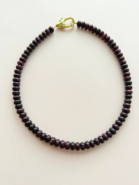 Wine Beaded Necklace