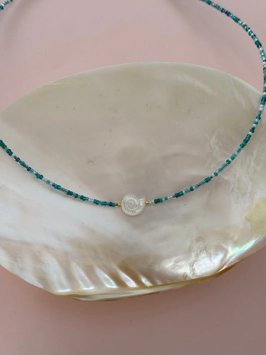 Beaded Nautilus Necklace