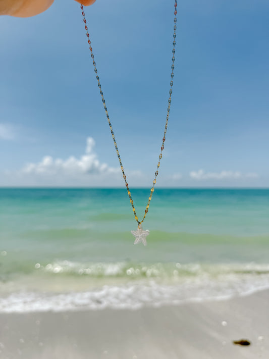 Mother of Pearl Starfish Necklace