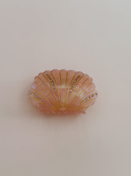 Pink Seashell Hair Clip
