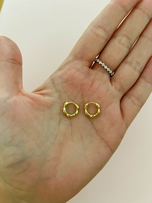 Tiny Bubble Huggie Hoop Earrings