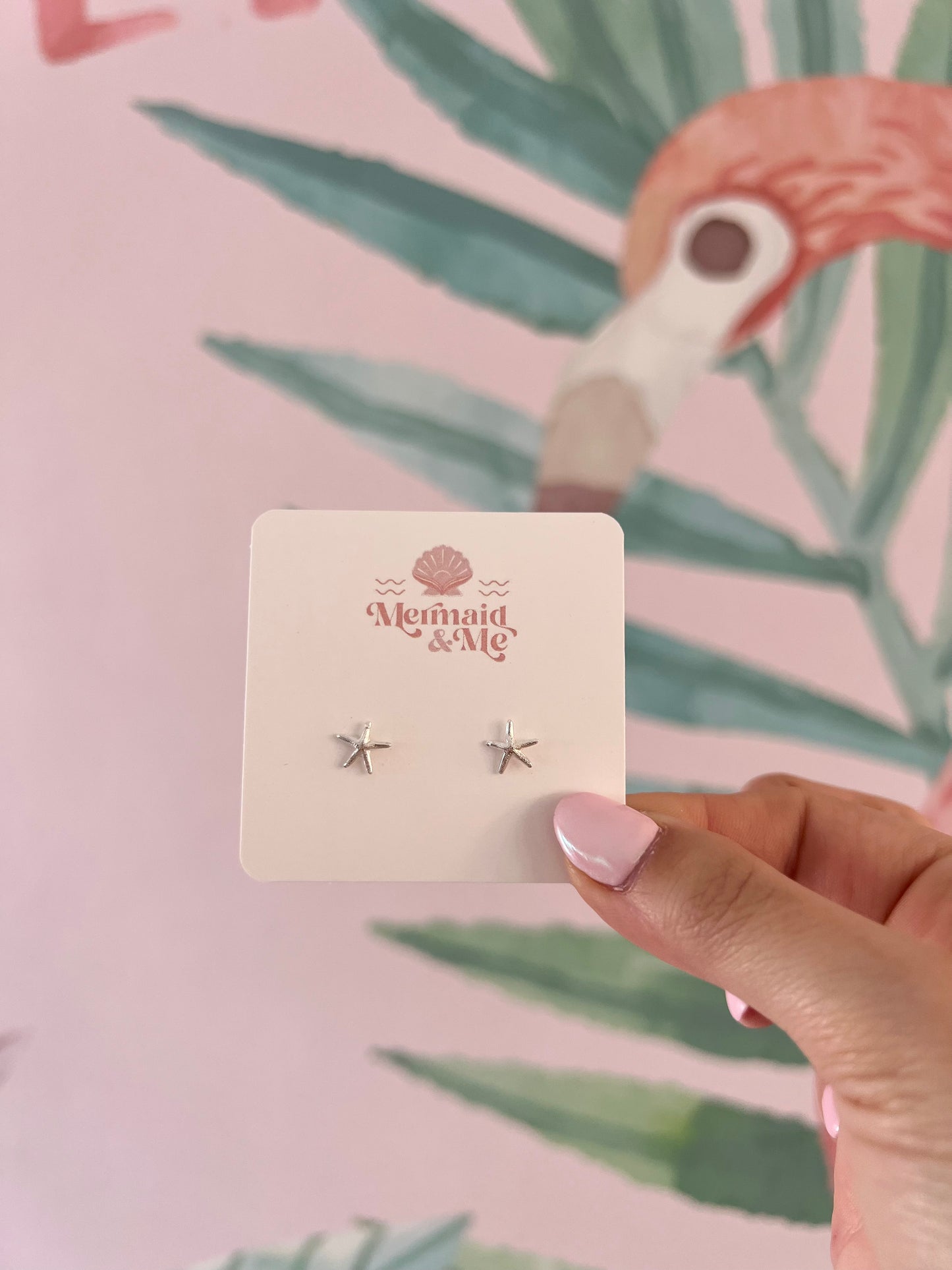 Sterling Silver Starfish Post Stud Earrings