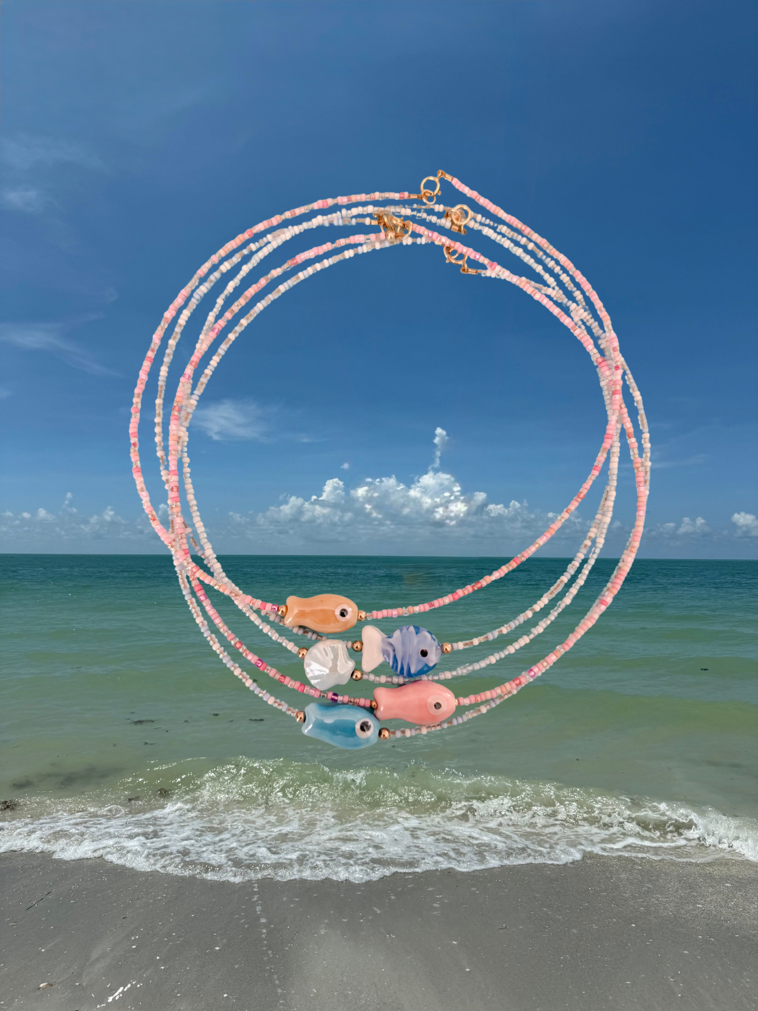 Beaded Fish Necklaces