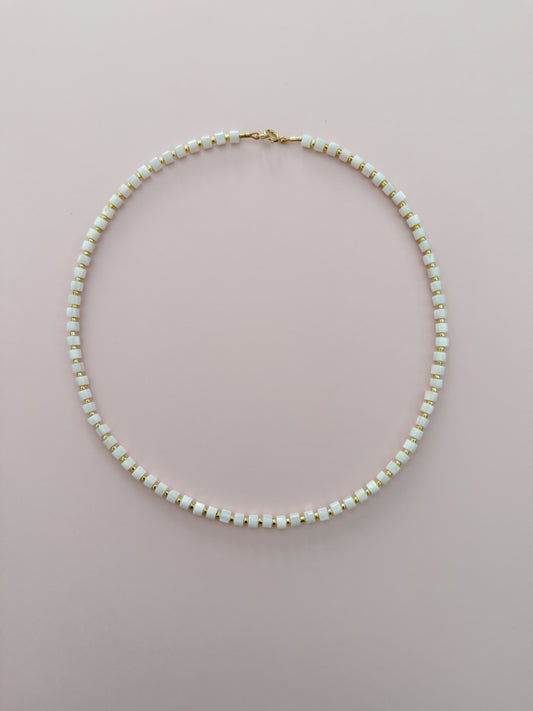 Mother of Pearl Dot & Dash Necklace