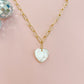 Mother of Pearl Shell Heart Necklace