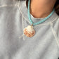 Blue Beaded Seashell Necklace