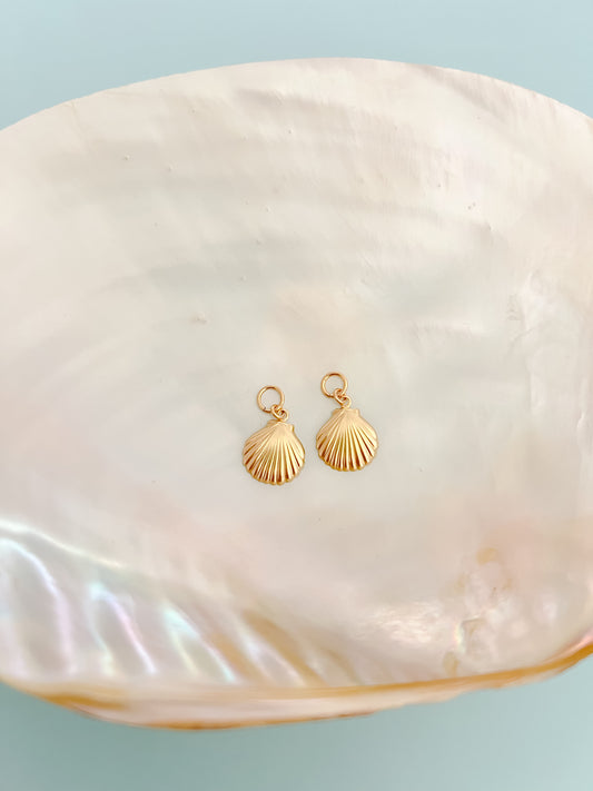 Gold Filled Large Seashell Earring Charms