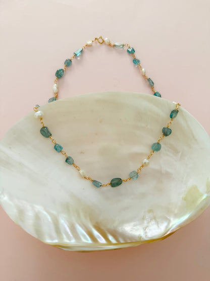 Lakeside Beaded Chain Necklace