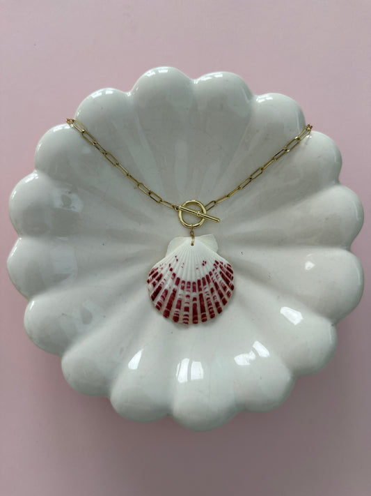 Paper Clip Seashell Necklace