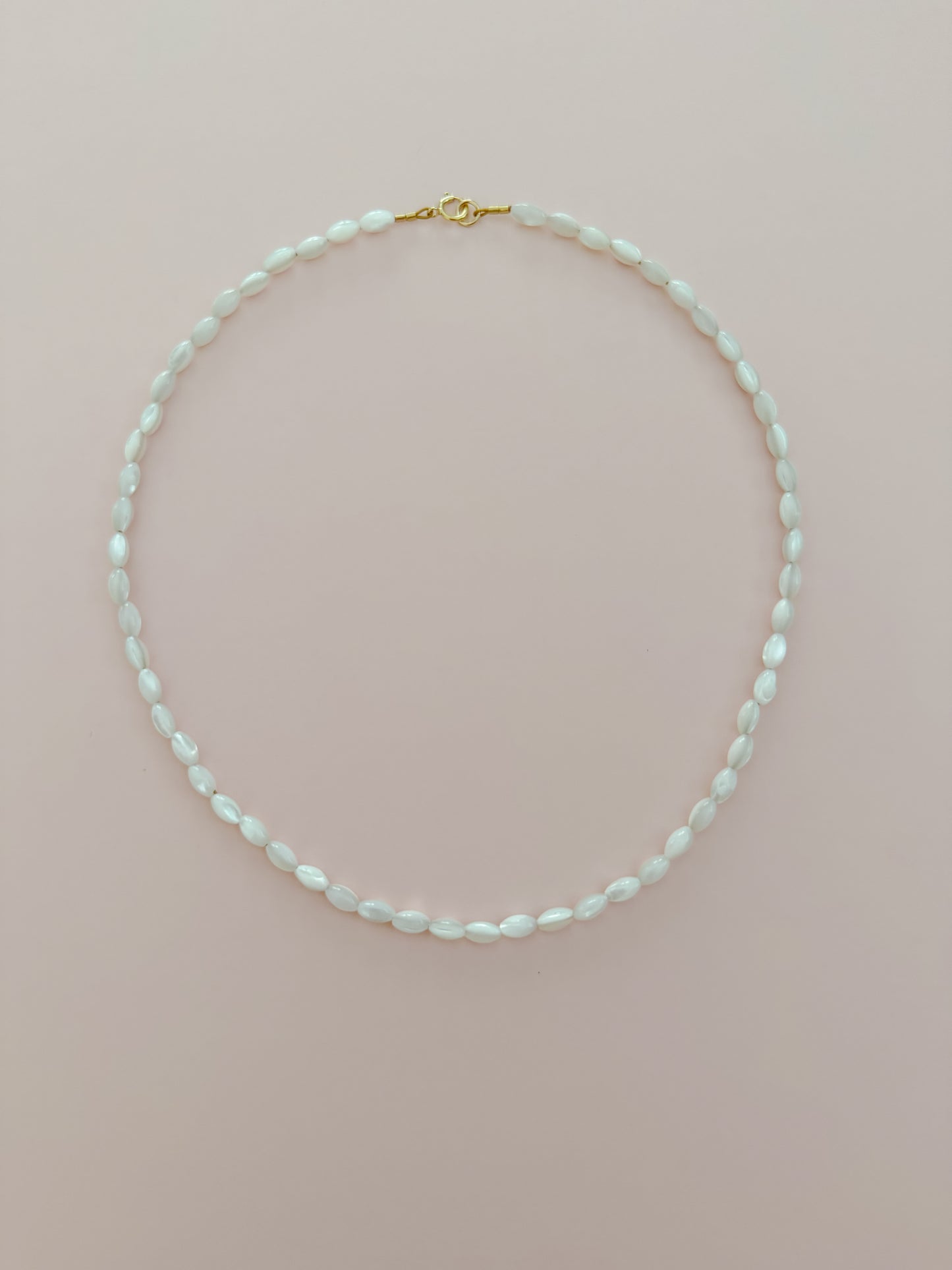 Mother of Pearl Rice Necklace